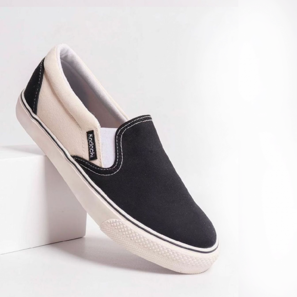 Sepatu-Kodachi-Classic-Slip-on-Versatile-hitam-cream